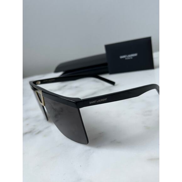 NEW Saint Laurent SL537 Palace 001 Black Gold Sunglasses